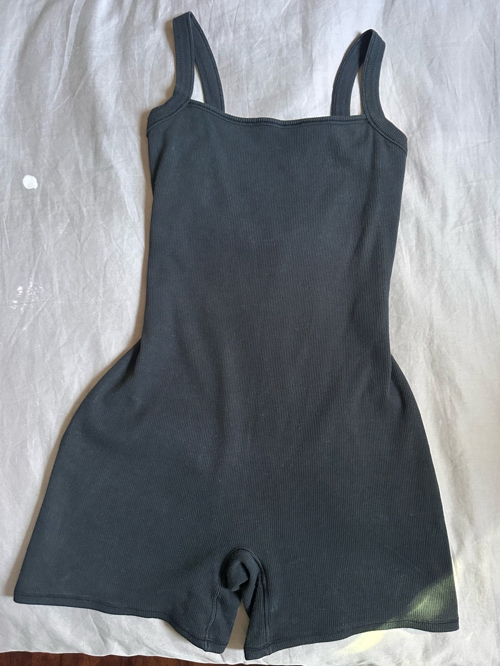 SKIMS Soft Lounge Ribbed Romper 🖤 Black/Charcoal Size S